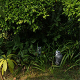 Maxbell 3Pcs Owl Falcon Decoy Statue Yard Garden Crow Scarecrow Outdoor Deterrent