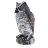 Maxbell 3Pcs Owl Falcon Decoy Statue Yard Garden Crow Scarecrow Outdoor Deterrent