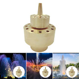 Maxbell 3Pcs Brass 2-Layer Column Fountain Nozzle Set Sprinkler Sprink Spray Pond
