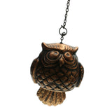 Maxbell Cast Iron Owl Windbell Wind Chime Hanging Outdoor Yard Door Decor red bronze - Aladdin Shoppers