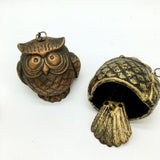 Maxbell Cast Iron Owl Windbell Wind Chime Hanging Outdoor Yard Door Decor red bronze - Aladdin Shoppers