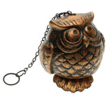 Maxbell Cast Iron Owl Windbell Wind Chime Hanging Outdoor Yard Door Decor red bronze - Aladdin Shoppers