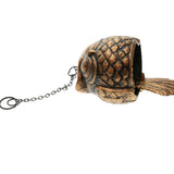 Maxbell Cast Iron Owl Windbell Wind Chime Hanging Outdoor Yard Door Decor red bronze - Aladdin Shoppers