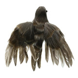 Maxbell Simulation Feathered Flying Birds Taxidermy Home Garden Decor Ornament grey - Aladdin Shoppers