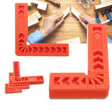 Maxbell 2x 90 Deg L Shape Square Right Angle Clamps Corner Clamping Ruler Plastic