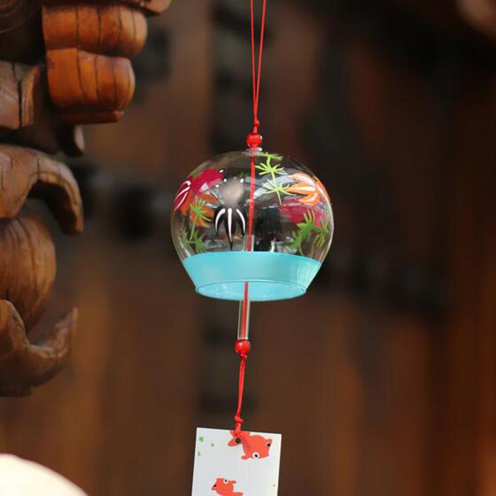 Maxbell Maxbell 7x8cm Japanese Style Glass Windchime Hanging Decor Home Glass Wind Bells 3#
