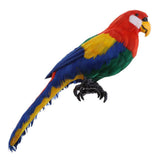 Maxbell Realistic Parrot Artificial Feather Bird Animal Ornament Garden Decor Red B - Aladdin Shoppers