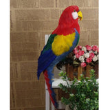 Maxbell Realistic Parrot Artificial Feather Bird Animal Ornament Garden Decor Red B - Aladdin Shoppers
