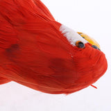 Maxbell Realistic Parrot Artificial Feather Bird Animal Ornament Garden Decor Red B - Aladdin Shoppers