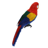 Maxbell Realistic Parrot Artificial Feather Bird Animal Ornament Garden Decor Red B - Aladdin Shoppers