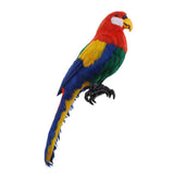 Maxbell Realistic Parrot Artificial Feather Bird Animal Ornament Garden Decor Red B - Aladdin Shoppers