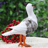 Maxbell 2Pc Simulated Seagull Artificial Bird Vivid Garden Home Decor Props Ornament