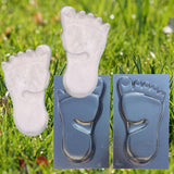Maxbell 2 Pair Human Feet Footprints Stepping Stone Footprint Concrete Mold Garden