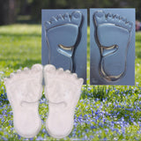Maxbell 2 Pair Human Feet Footprints Stepping Stone Footprint Concrete Mold Garden