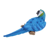 Maxbell 2x Resin Parrot Bird Model Toy Animal Ornament Hanging Decor Red & Blue 31cm