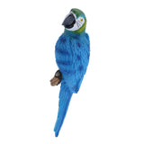 Maxbell 2x Resin Parrot Bird Model Toy Animal Ornament Hanging Decor Red & Blue 31cm