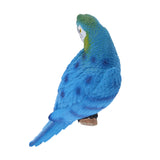 Maxbell 2x Resin Parrot Bird Model Toy Animal Ornament Hanging Decor Red & Blue 31cm