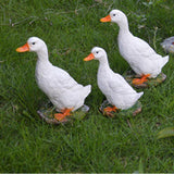 Maxbell 2pcs Garden Gift Farm Resin Animal Ornament Pond Water Standing Duck M