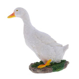 Maxbell 2pcs Garden Gift Farm Resin Animal Ornament Pond Water Standing Duck M