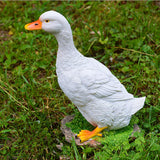 Maxbell 2pcs Garden Gift Farm Resin Animal Ornament Pond Water Standing Duck M