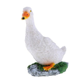 Maxbell 2pcs Garden Gift Farm Resin Animal Ornament Pond Water Standing Duck S