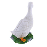 Maxbell 2pcs Garden Gift Farm Resin Animal Ornament Pond Water Standing Duck White