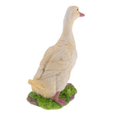 Maxbell 2pcs Garden Gift Farm Resin Animal Ornament Pond Water Standing Duck Yellow