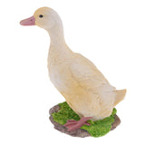 Maxbell 2pcs Garden Gift Farm Resin Animal Ornament Pond Water Standing Duck Yellow
