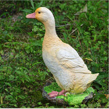 Maxbell 2pcs Garden Gift Farm Resin Animal Ornament Pond Water Standing Duck S