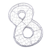 Maxbell Iron Wire Wreath Frame Succulent Pot Metal Planter Plant Holder Art Number 8 - Aladdin Shoppers