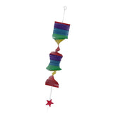 Maxbell 2Pc Rainbow Color Spiral Wind Twister Garden Park Tent Charm Hanging Spinner