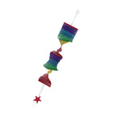 Maxbell 2Pc Rainbow Color Spiral Wind Twister Garden Park Tent Charm Hanging Spinner