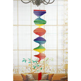 Maxbell 2Pc Rainbow Color Spiral Wind Twister Garden Park Tent Charm Hanging Spinner