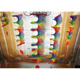 Maxbell 2Pc Rainbow Color Spiral Wind Twister Garden Park Tent Charm Hanging Spinner