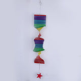Maxbell 2Pc Rainbow Color Spiral Wind Twister Garden Park Tent Charm Hanging Spinner