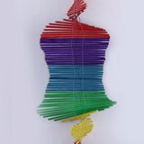 Maxbell 2Pc Rainbow Color Spiral Wind Twister Garden Park Tent Charm Hanging Spinner