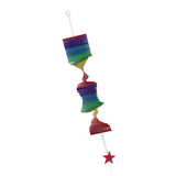 Maxbell 2Pc Rainbow Color Spiral Wind Twister Garden Park Tent Charm Hanging Spinner