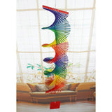 Maxbell 2Pc Rainbow Color Spiral Wind Twister Garden Park Tent Charm Hanging Spinner