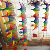 Maxbell 2Pc Rainbow Color Spiral Wind Twister Garden Park Tent Charm Hanging Spinner