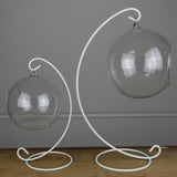 Maxbell White Iron Hanging Plant Pot Terrarium Stand Holder for Micro Landscaping M - Aladdin Shoppers