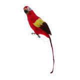 Maxbell Blue & Red Bird Feather Realistic Home Garden Decor Ornament Parrot Bird