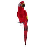 Maxbell 2pcs Feathered Artificial Macaw Bird Home Garden Decor Parrot Green&Red