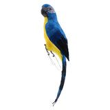 Maxbell Blue & Red Bird Feather Realistic Home Garden Decor Ornament Parrot Bird