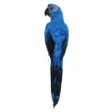 Maxbell Blue & Red Bird Feather Realistic Home Garden Decor Ornament Parrot Bird