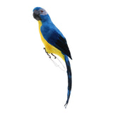 Maxbell Blue & Red Bird Feather Realistic Home Garden Decor Ornament Parrot Bird