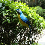 Maxbell Blue & Red Bird Feather Realistic Home Garden Decor Ornament Parrot Bird