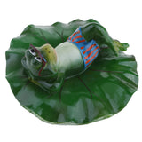 Maxbell Floating Duck Lotus Leaf Lying Frog Ornament Hunting Decoy Garden Pond Decor