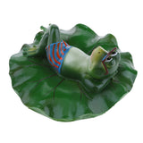 Maxbell Floating Duck Lotus Leaf Lying Frog Ornament Hunting Decoy Garden Pond Decor