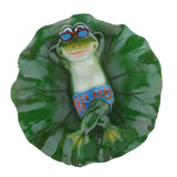 Maxbell Floating Duck Lotus Leaf Lying Frog Ornament Hunting Decoy Garden Pond Decor