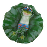 Maxbell Floating Duck Lotus Leaf Lying Frog Ornament Hunting Decoy Garden Pond Decor